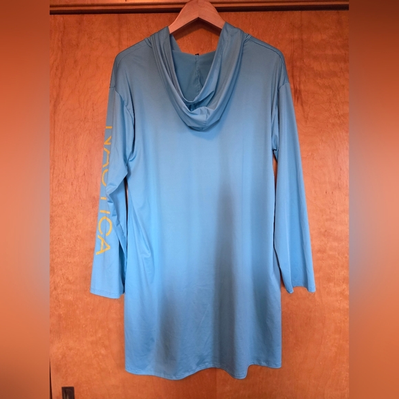 Nautica Blue Hooded Shirt - Picture 6 of 6